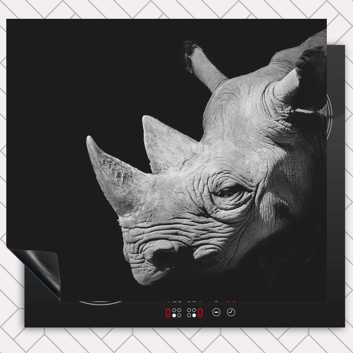 Inductie beschermer - Neushoorn