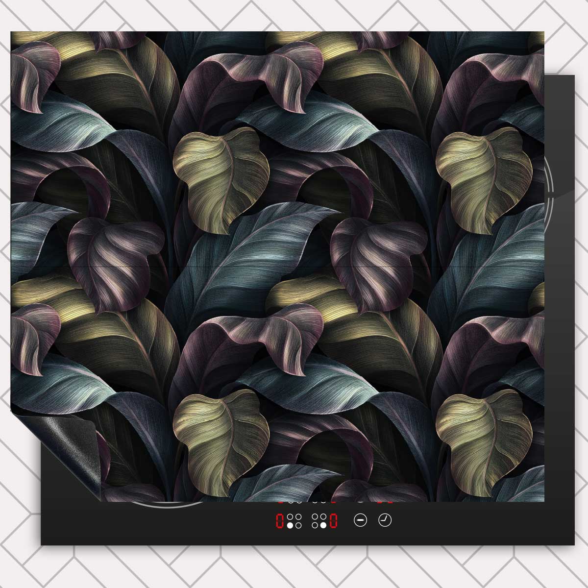 Inductie beschermer - Tropische bladeren