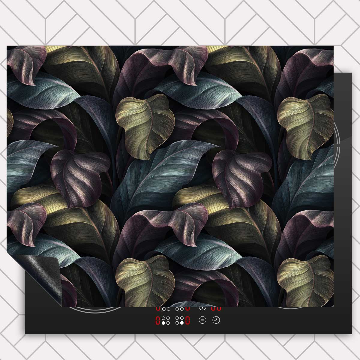 Inductie beschermer - Tropische bladeren