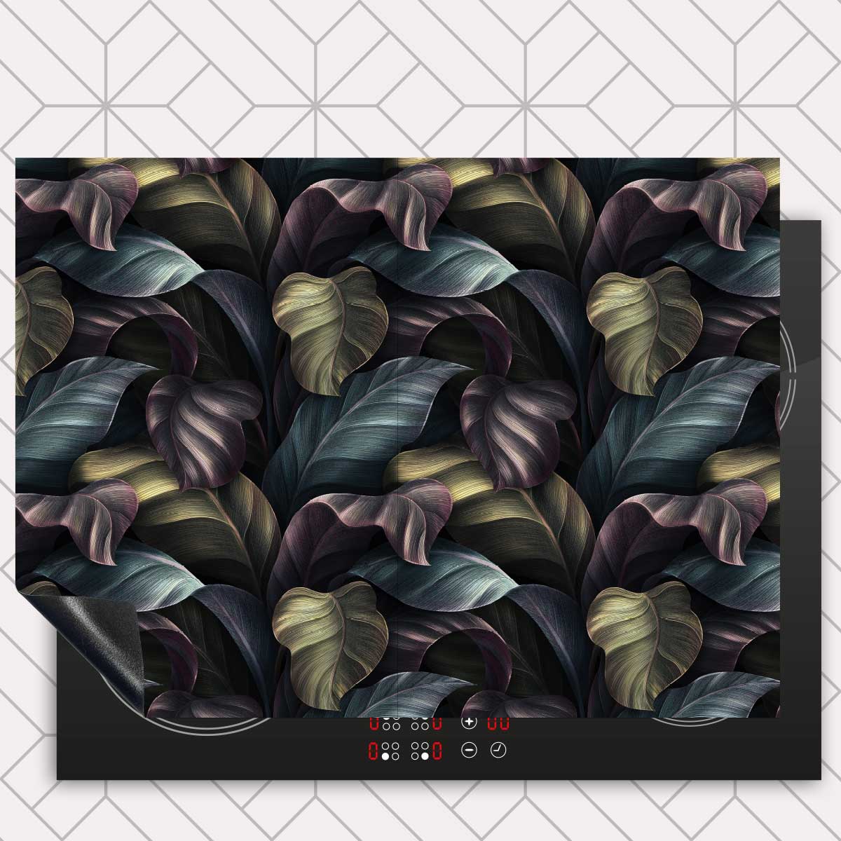 Inductie beschermer - Tropische bladeren