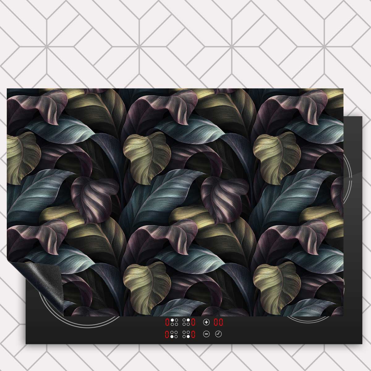 Inductie beschermer - Tropische bladeren