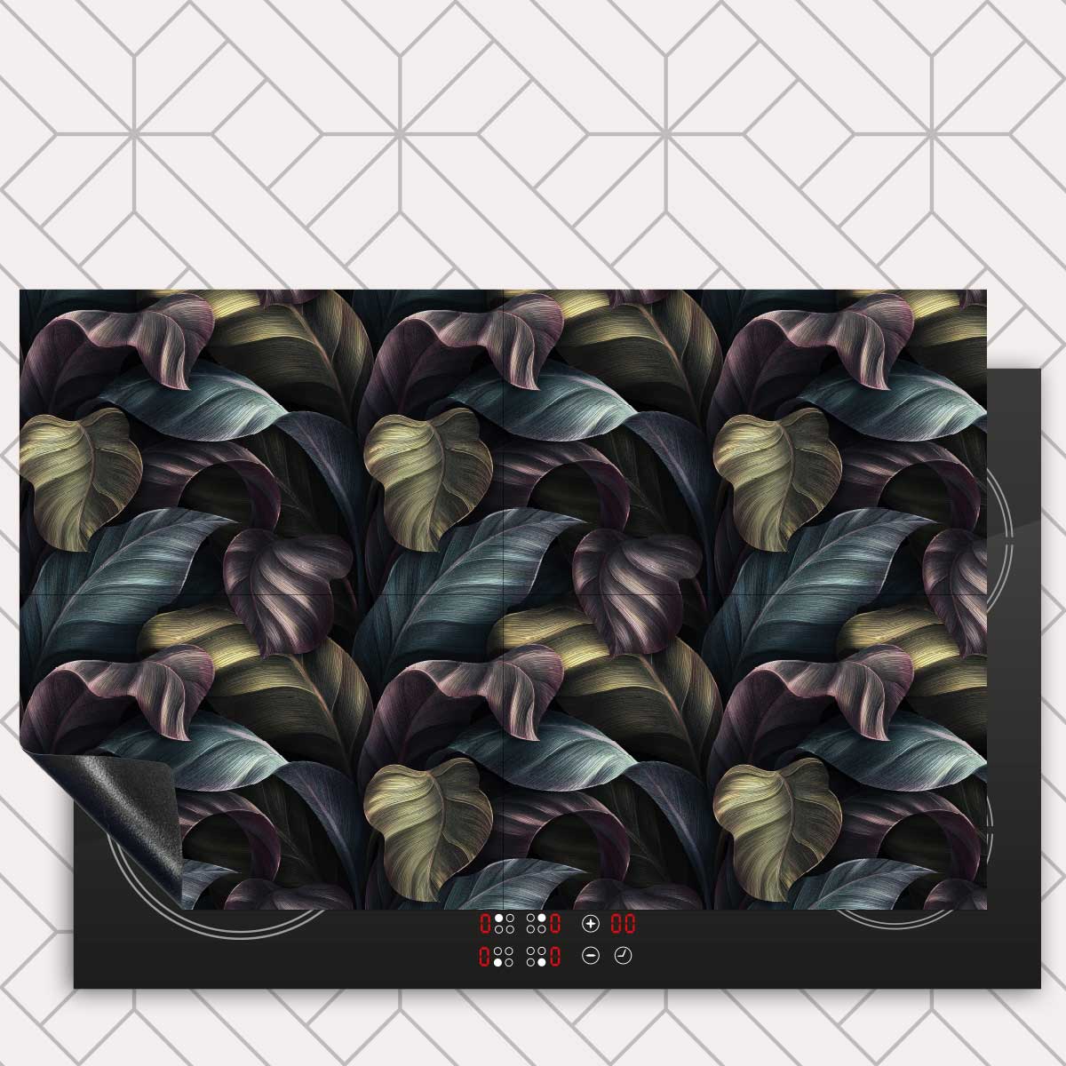 Inductie beschermer - Tropische bladeren