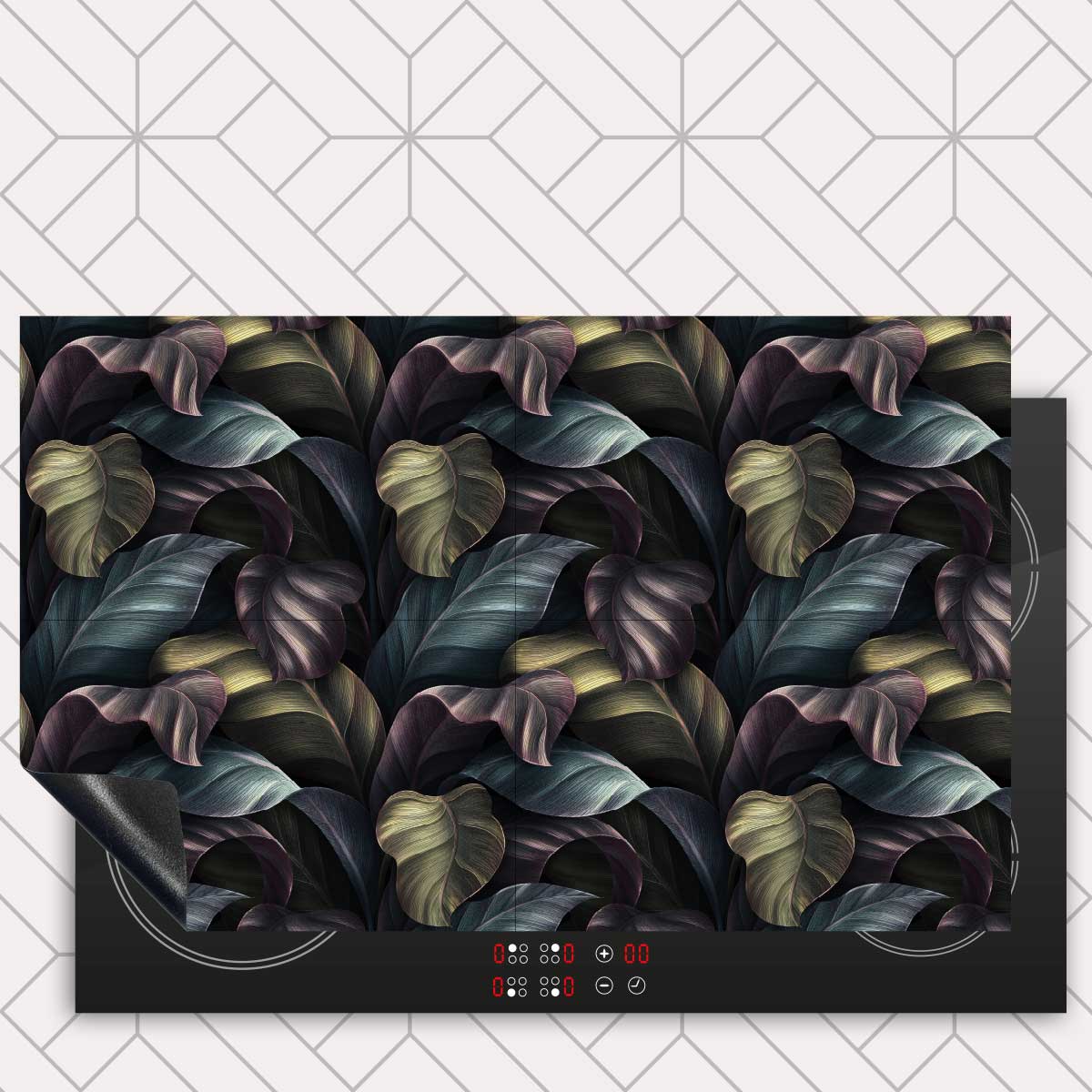 Inductie beschermer - Tropische bladeren