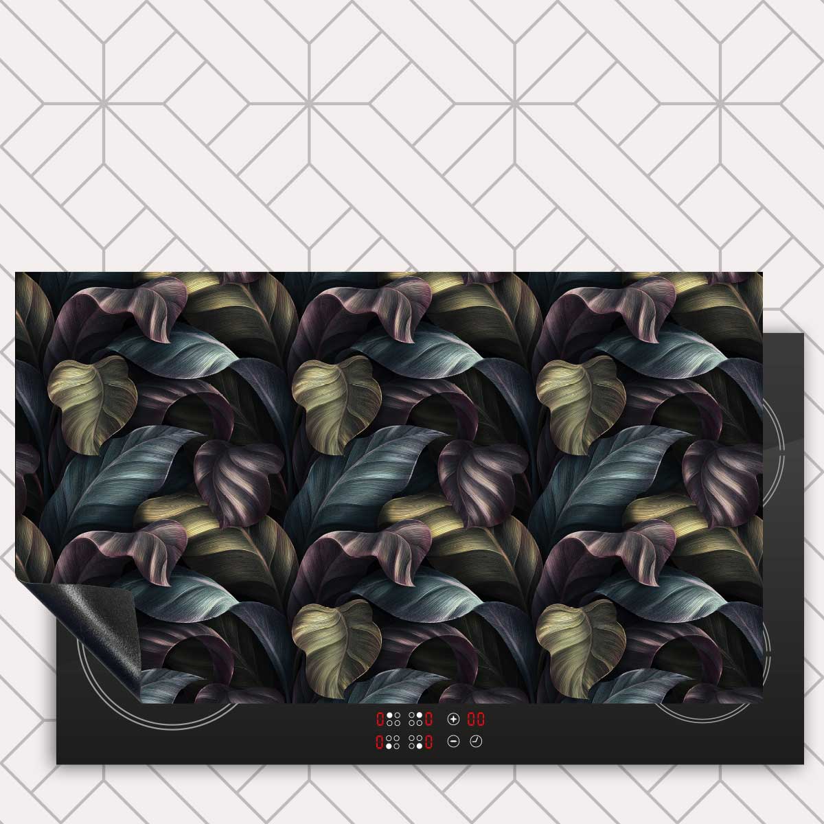 Inductie beschermer - Tropische bladeren