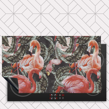 Inductie beschermer - Tropische flamingo’s