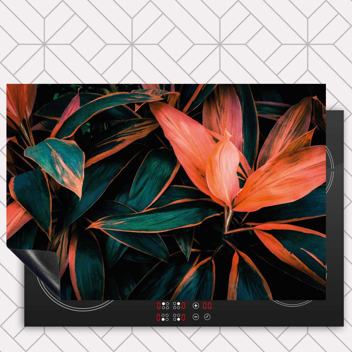 Inductie beschermer - Tropische bloem