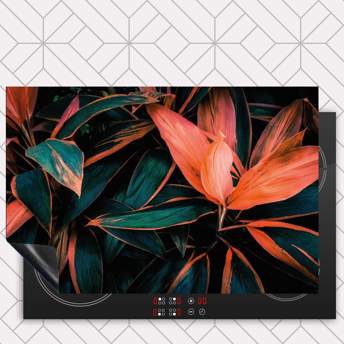 Inductie beschermer - Tropische bloem