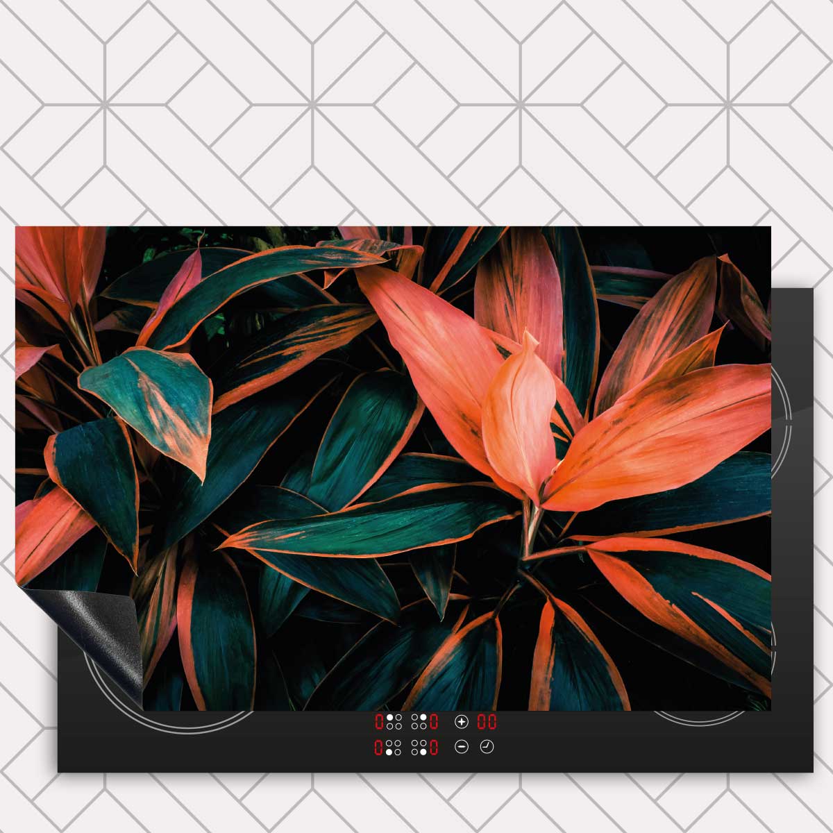 Inductie beschermer - Tropische bloem