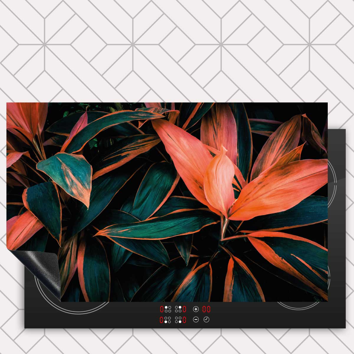 Inductie beschermer - Tropische bloem