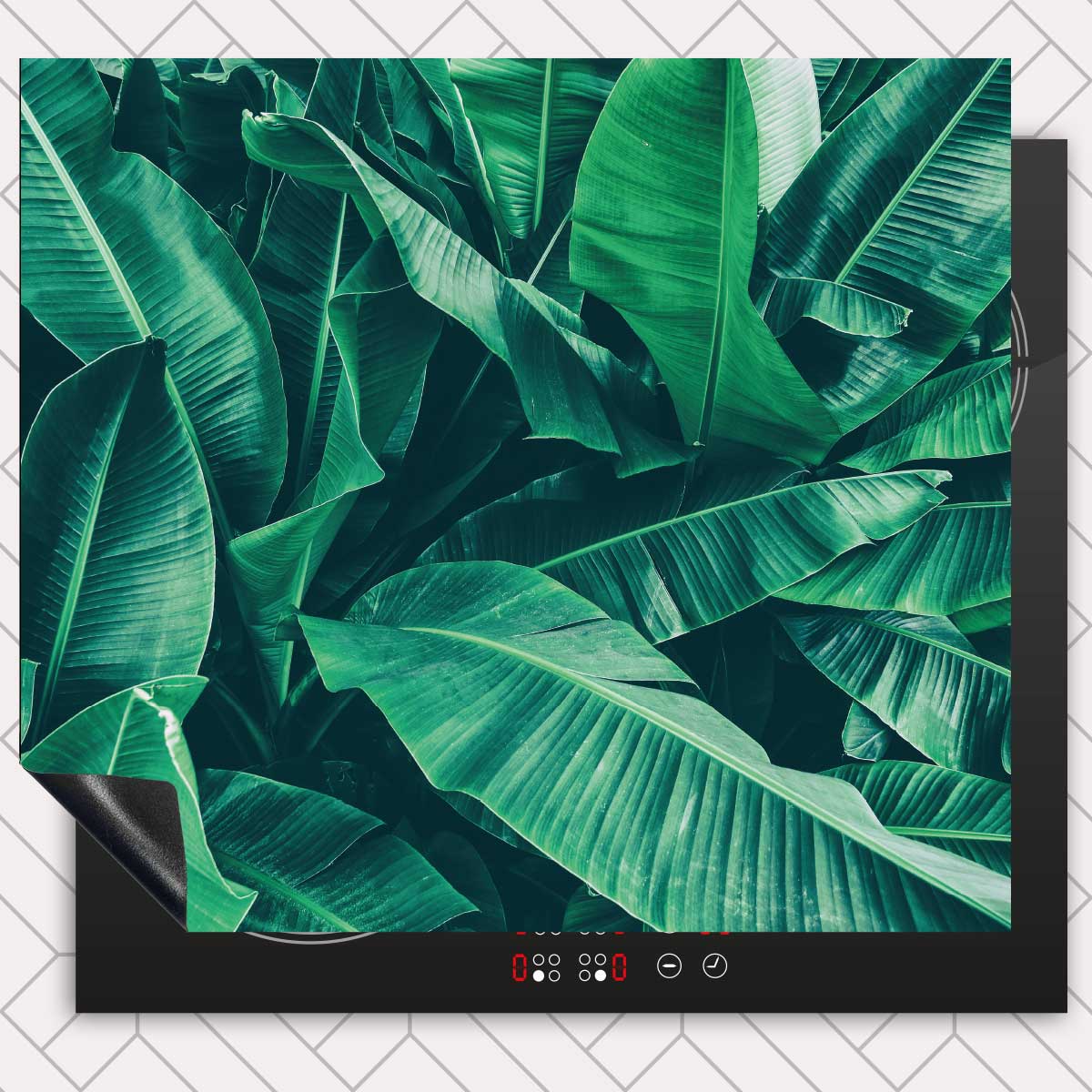 Inductie beschermer - Tropische bladeren