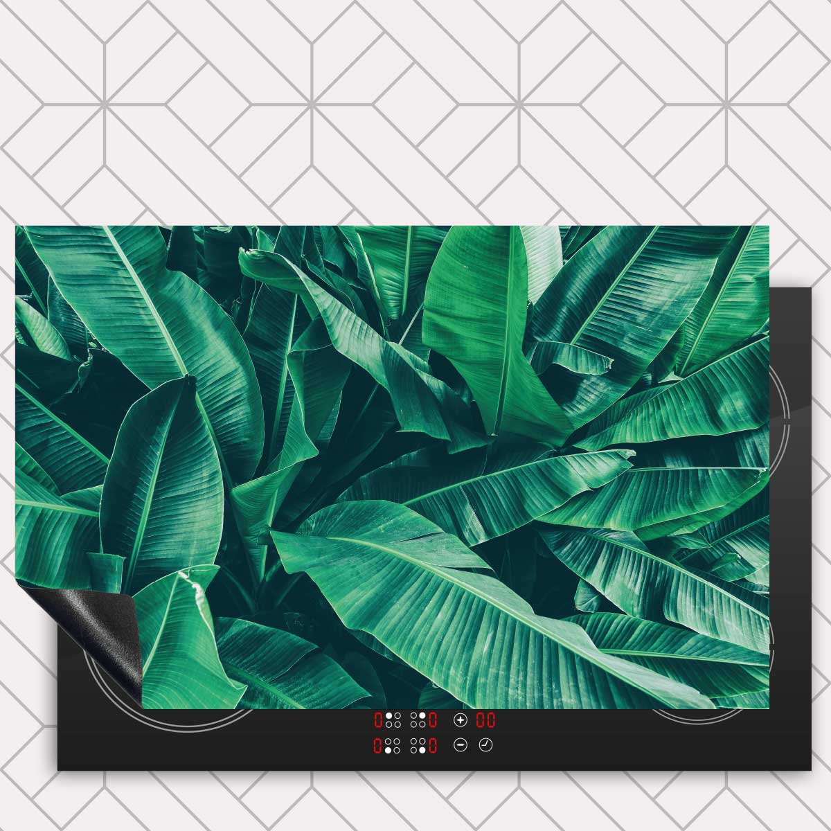 Inductie beschermer - Tropische bladeren
