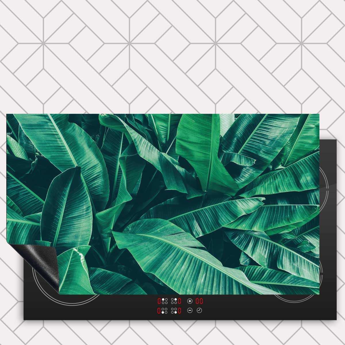Inductie beschermer - Tropische bladeren