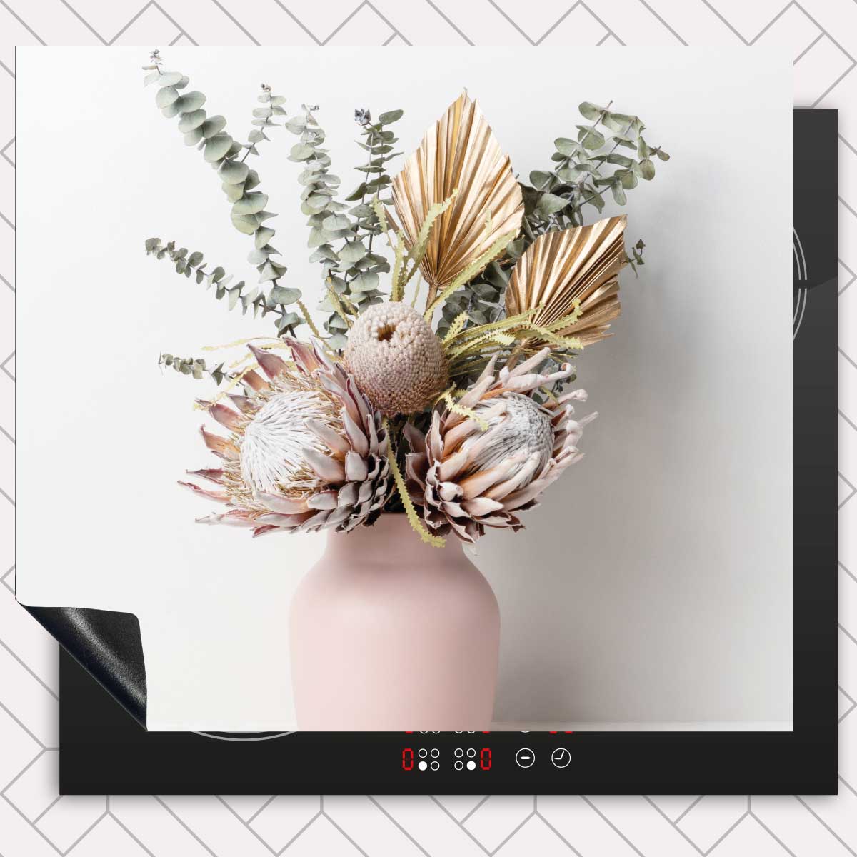 Inductie beschermer - Gedroogde bloemen