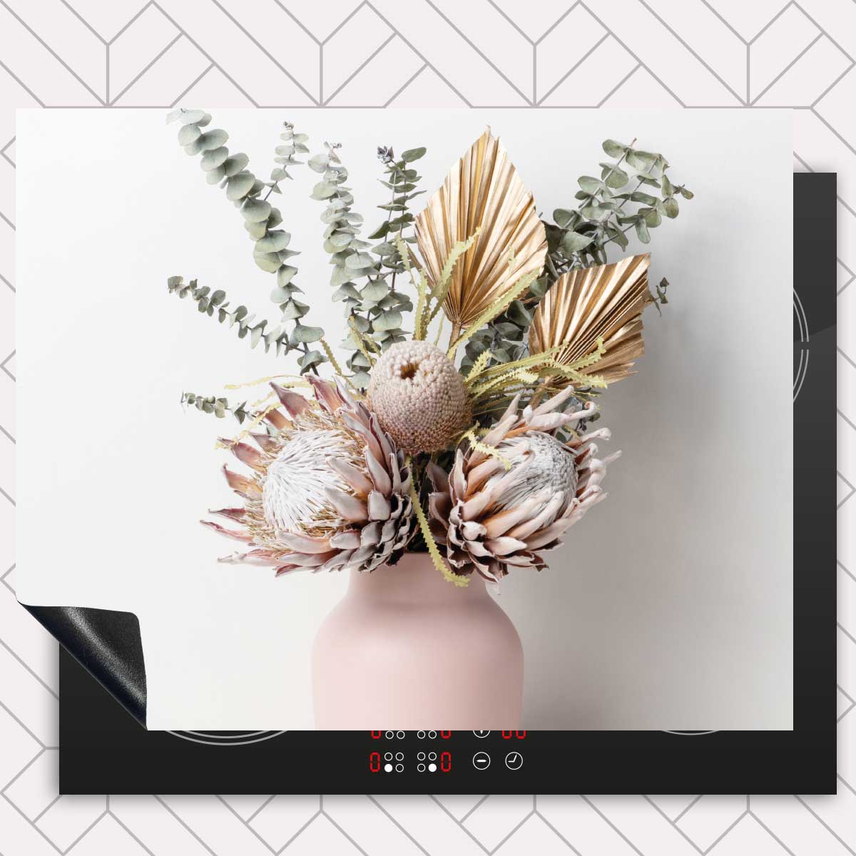 Inductie beschermer - Gedroogde bloemen