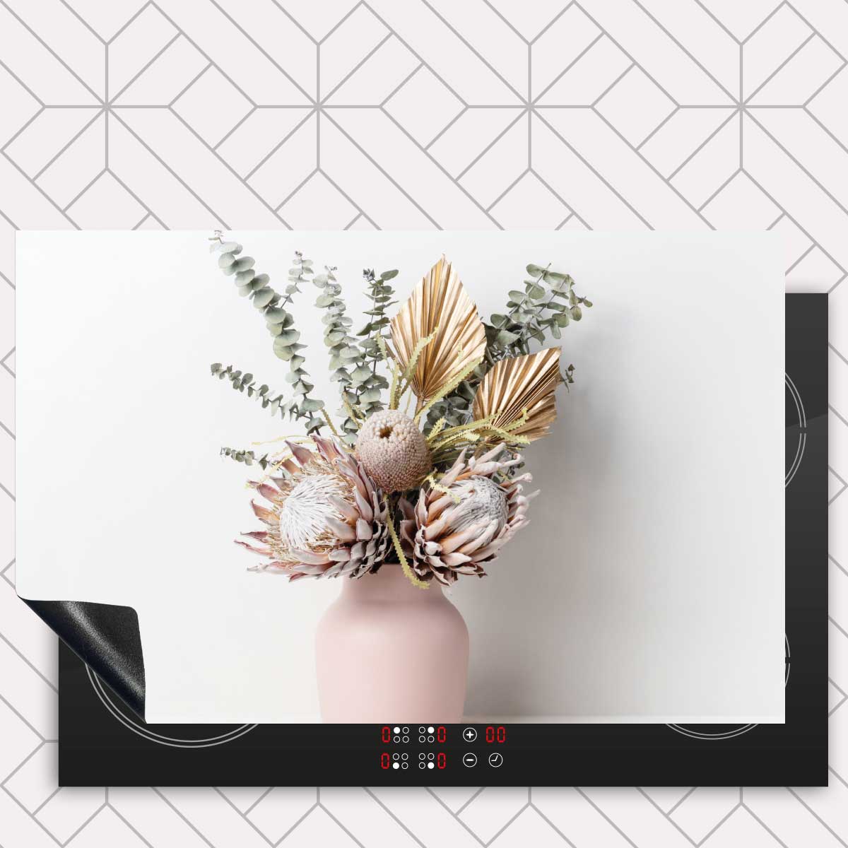 Inductie beschermer - Gedroogde bloemen