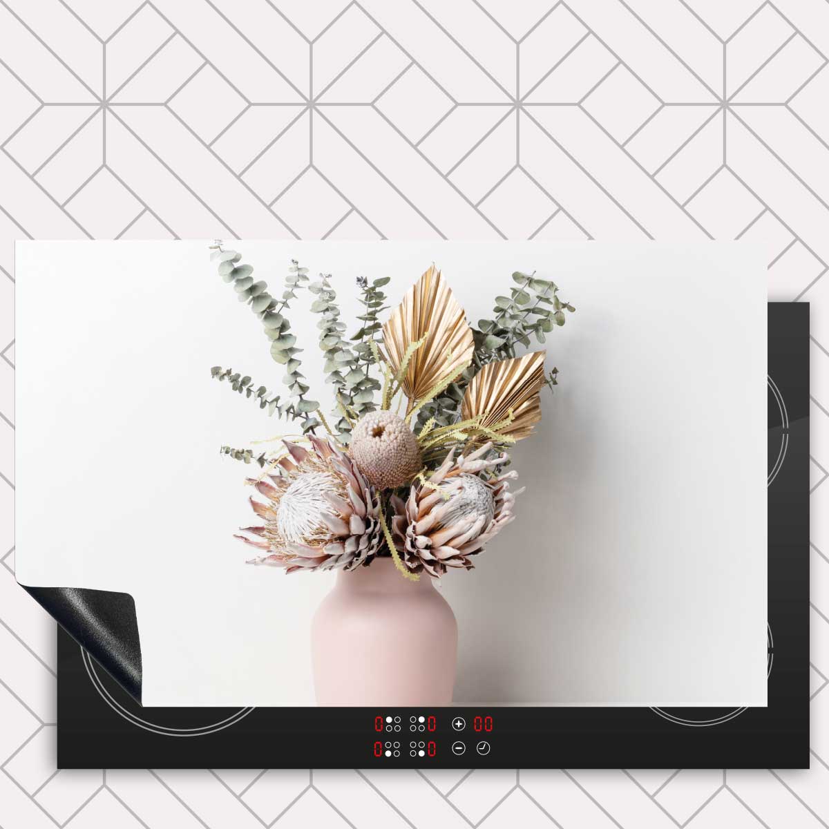 Inductie beschermer - Gedroogde bloemen