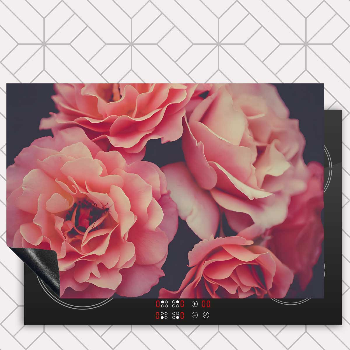 Inductie beschermer - Rozen close-up