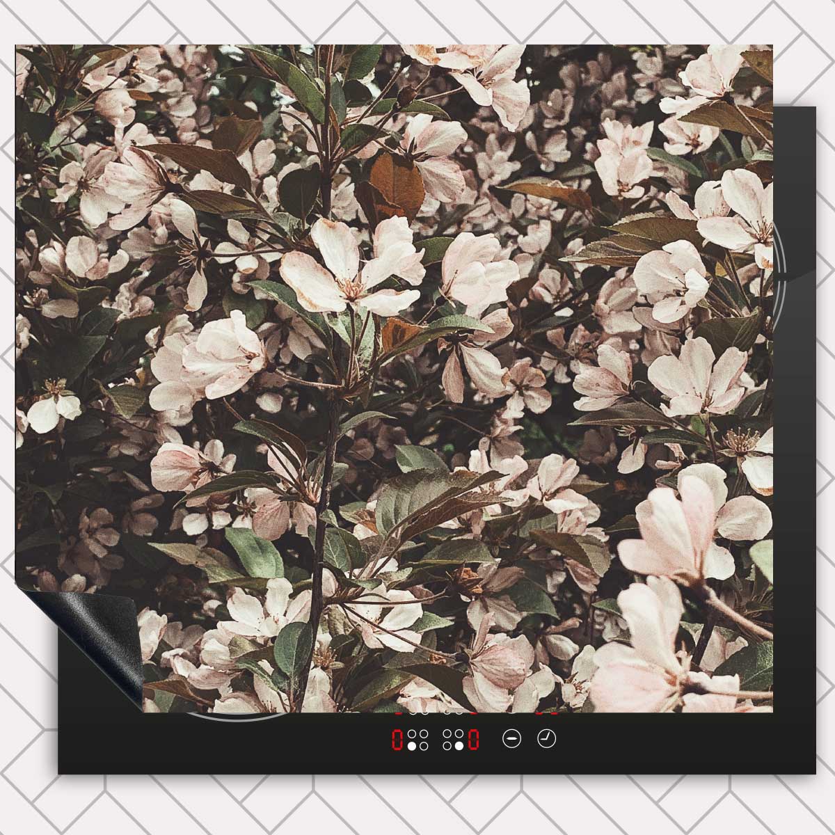 Inductie beschermer - Lente bloemen