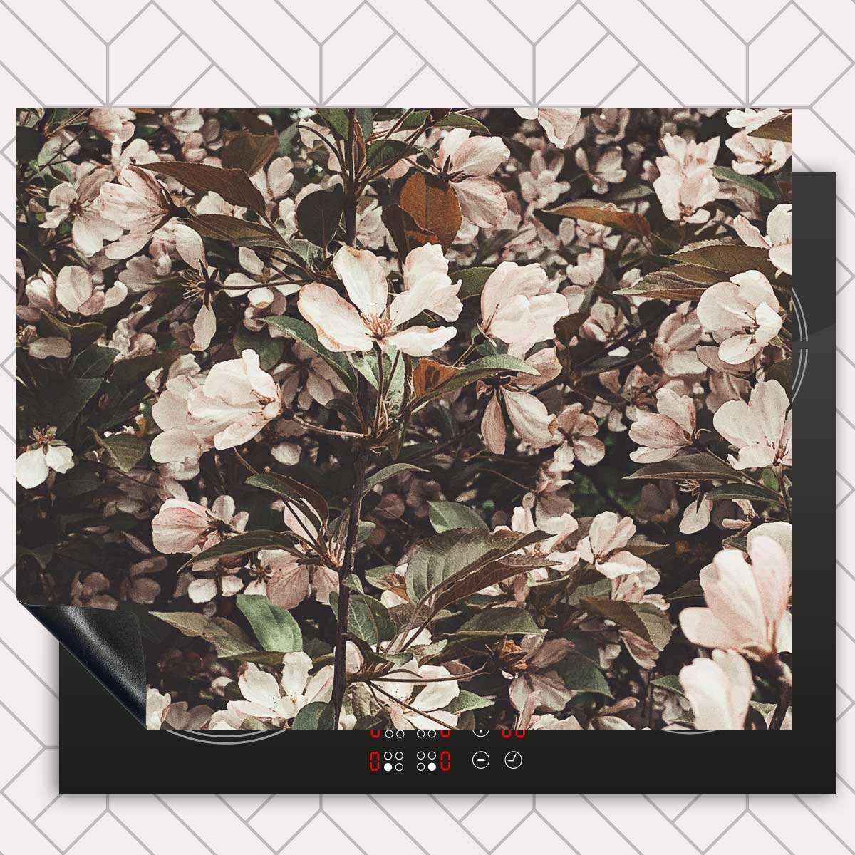 Inductie beschermer - Lente bloemen