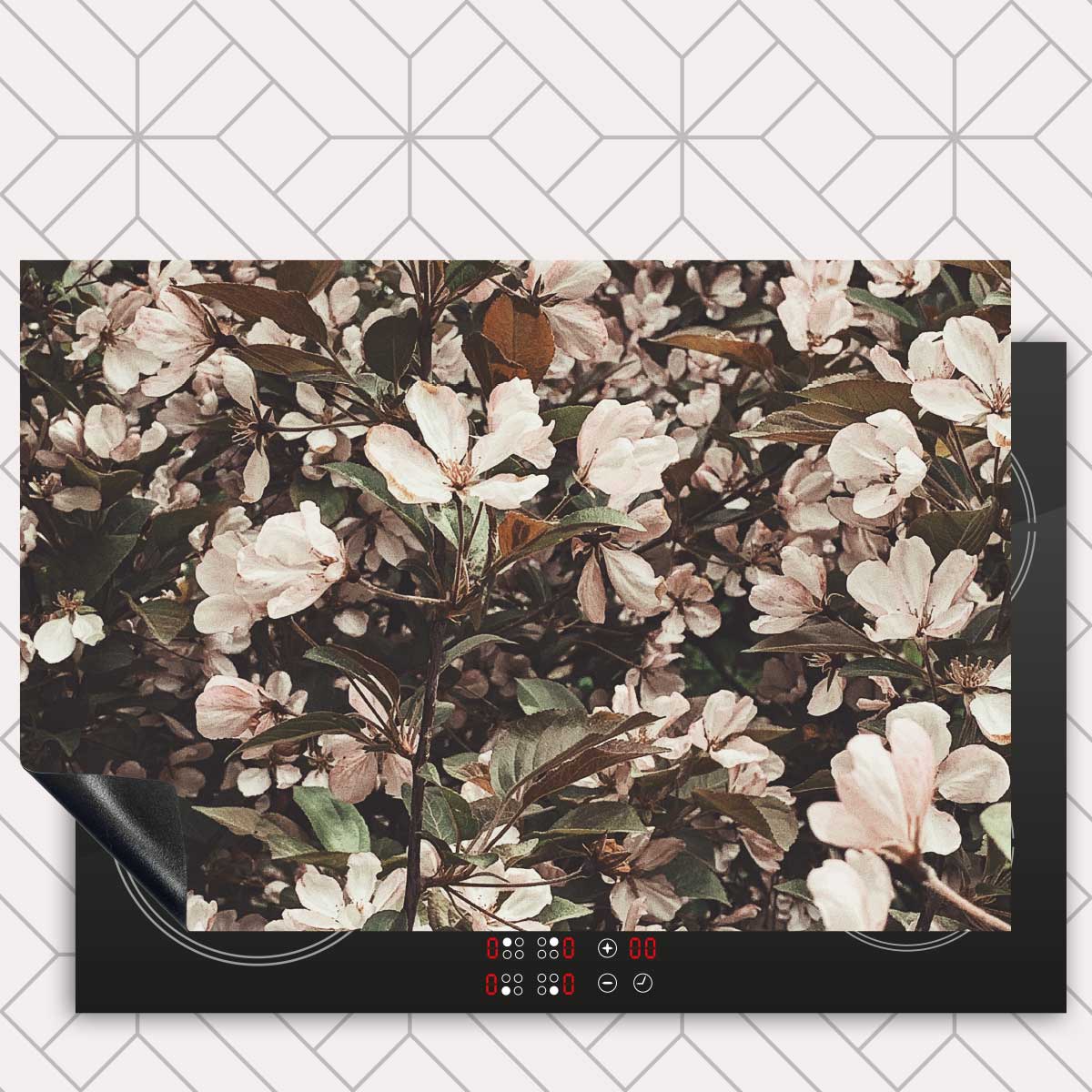 Inductie beschermer - Lente bloemen