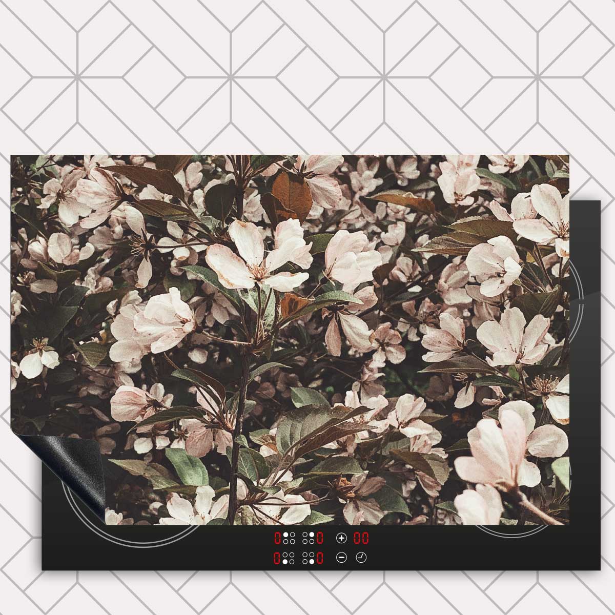 Inductie beschermer - Lente bloemen