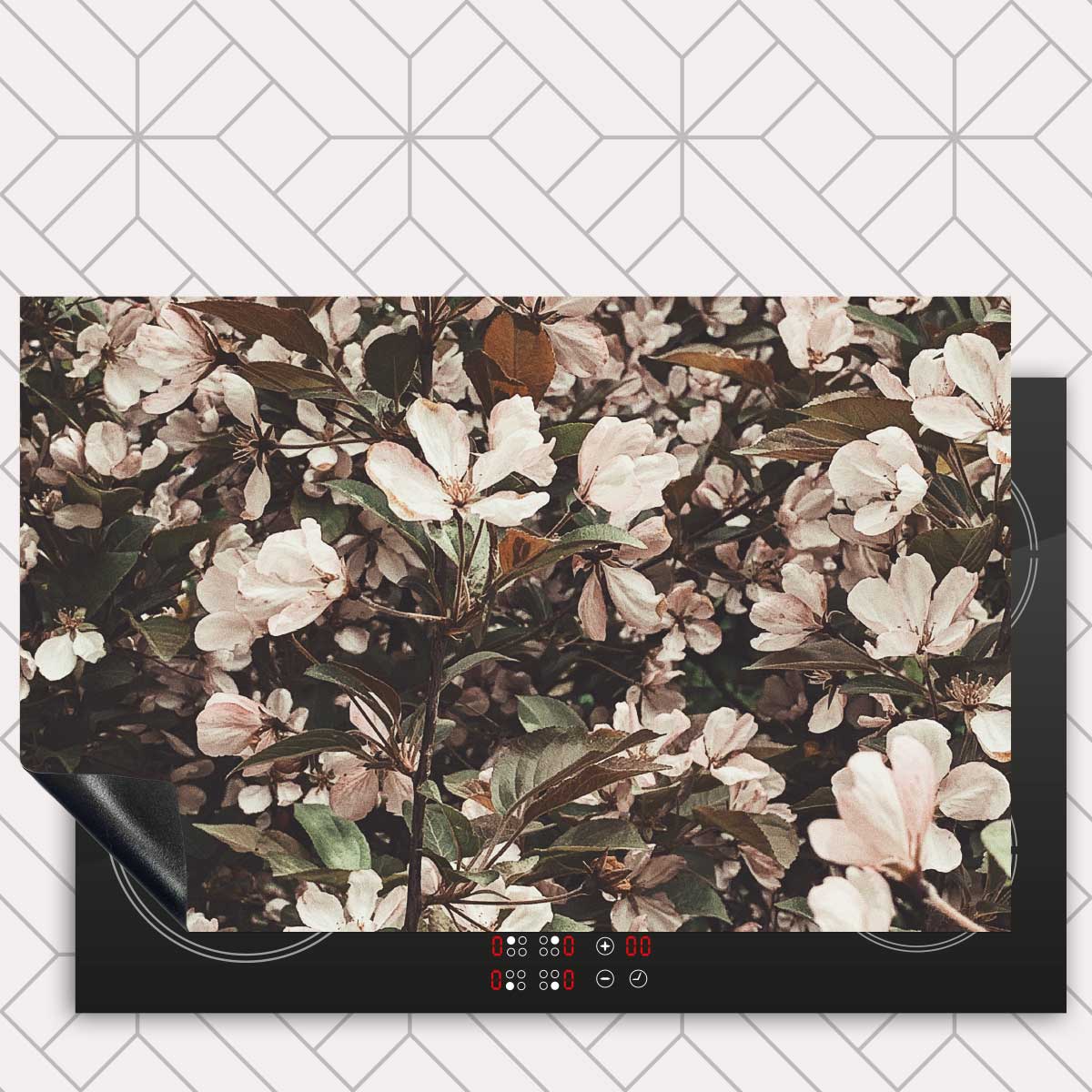 Inductie beschermer - Lente bloemen