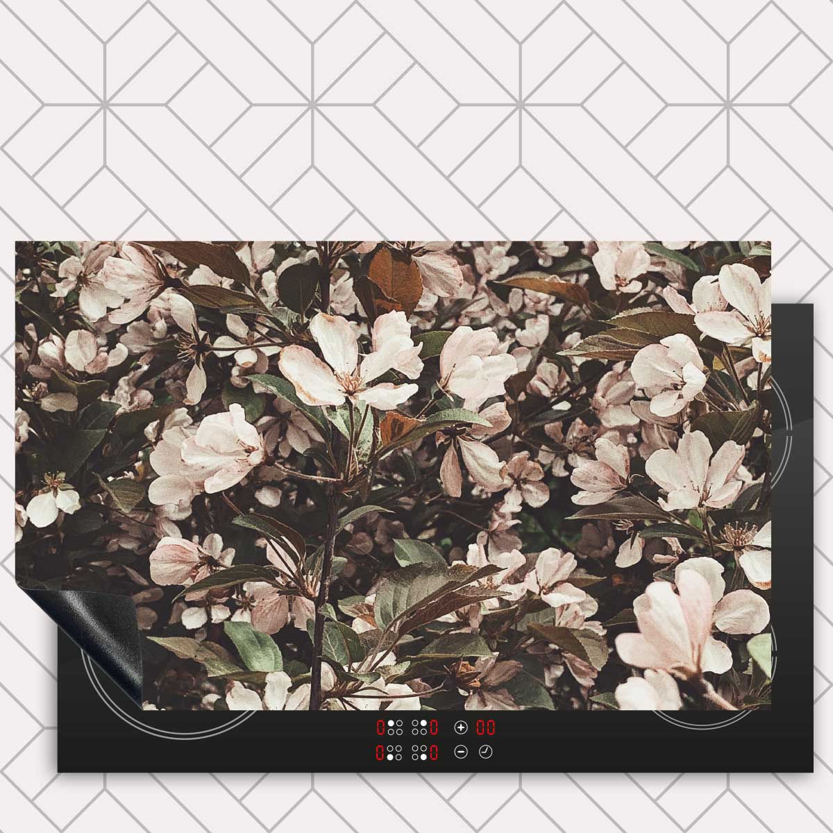 Inductie beschermer - Lente bloemen