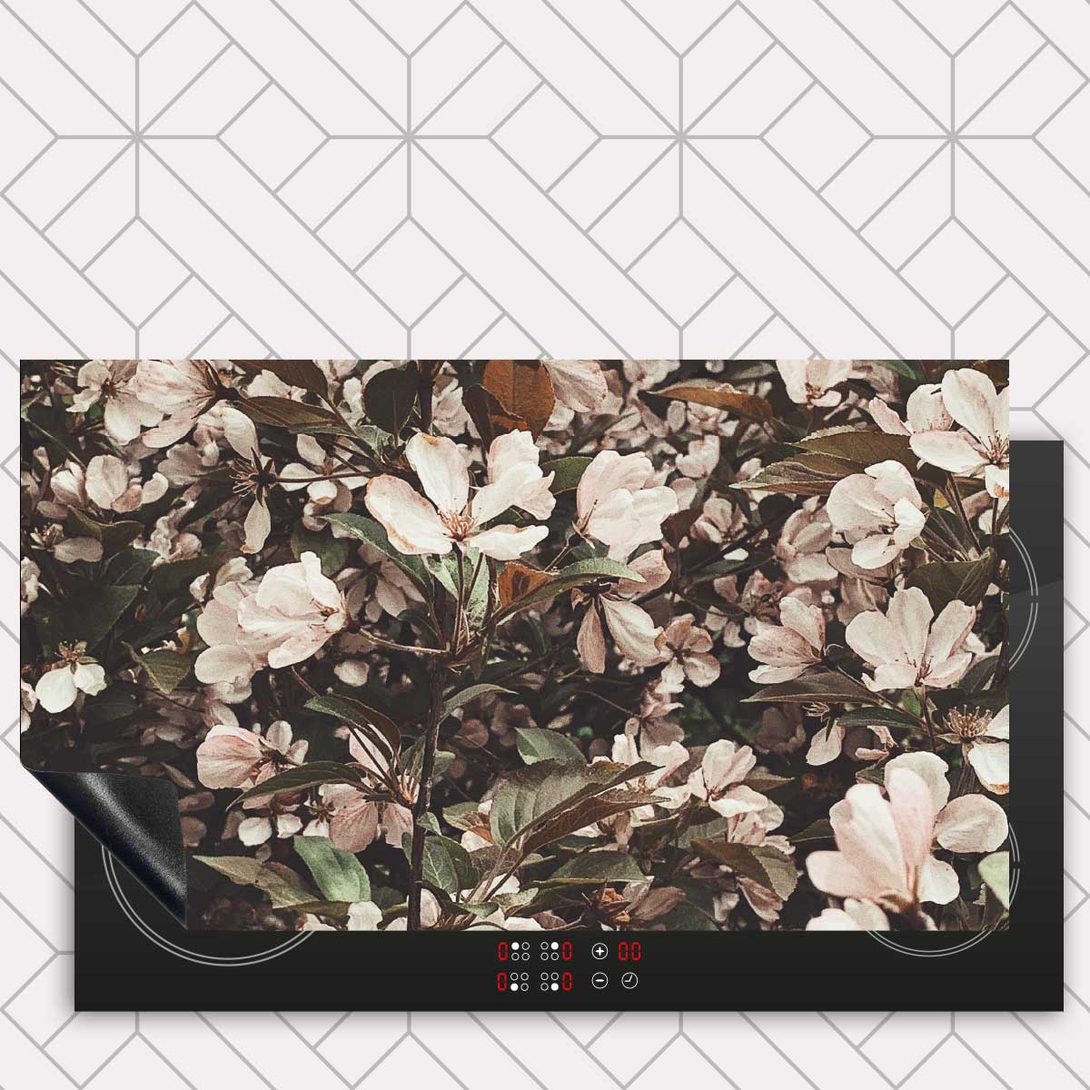 Inductie beschermer - Lente bloemen