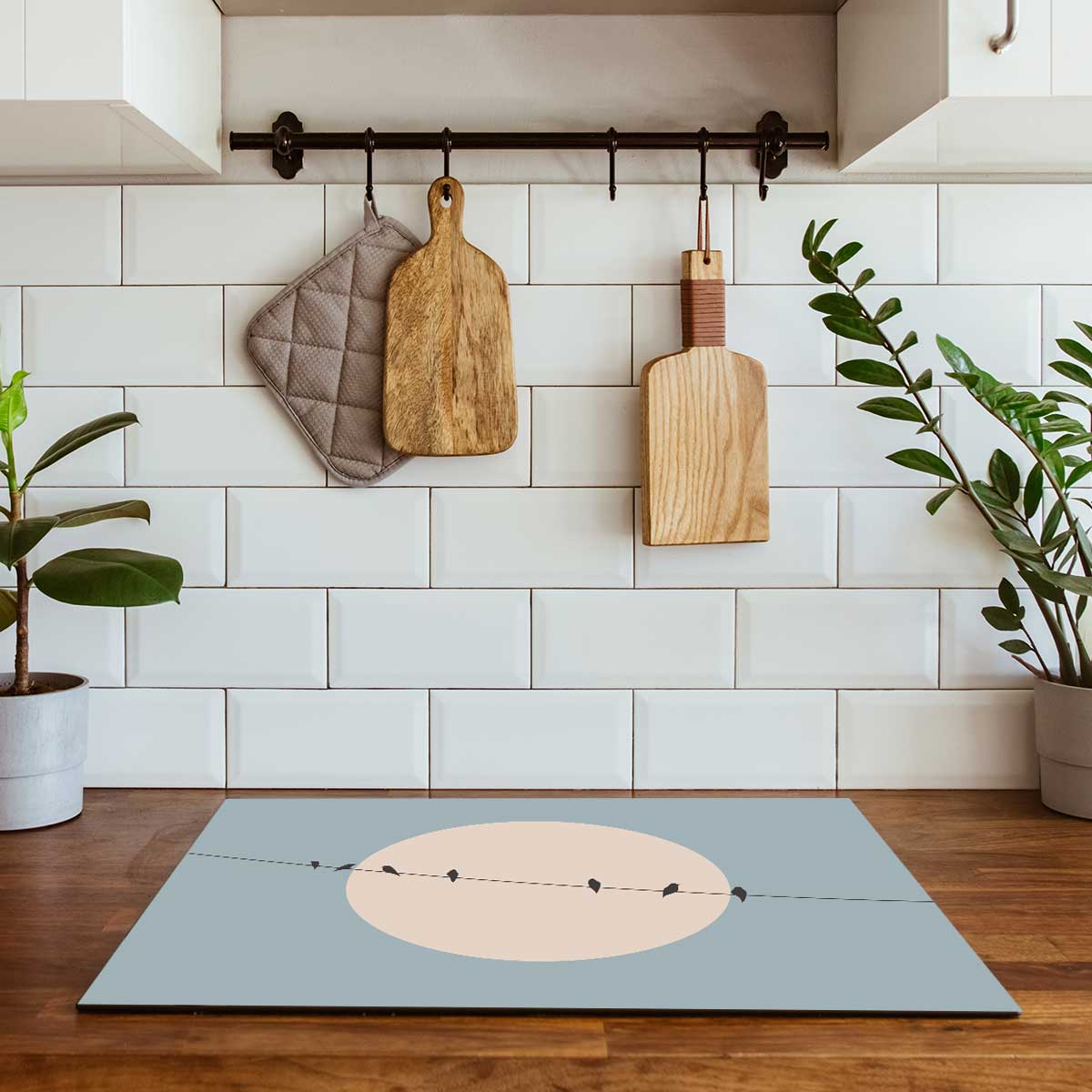 Inductie beschermer - Vogels op een draad