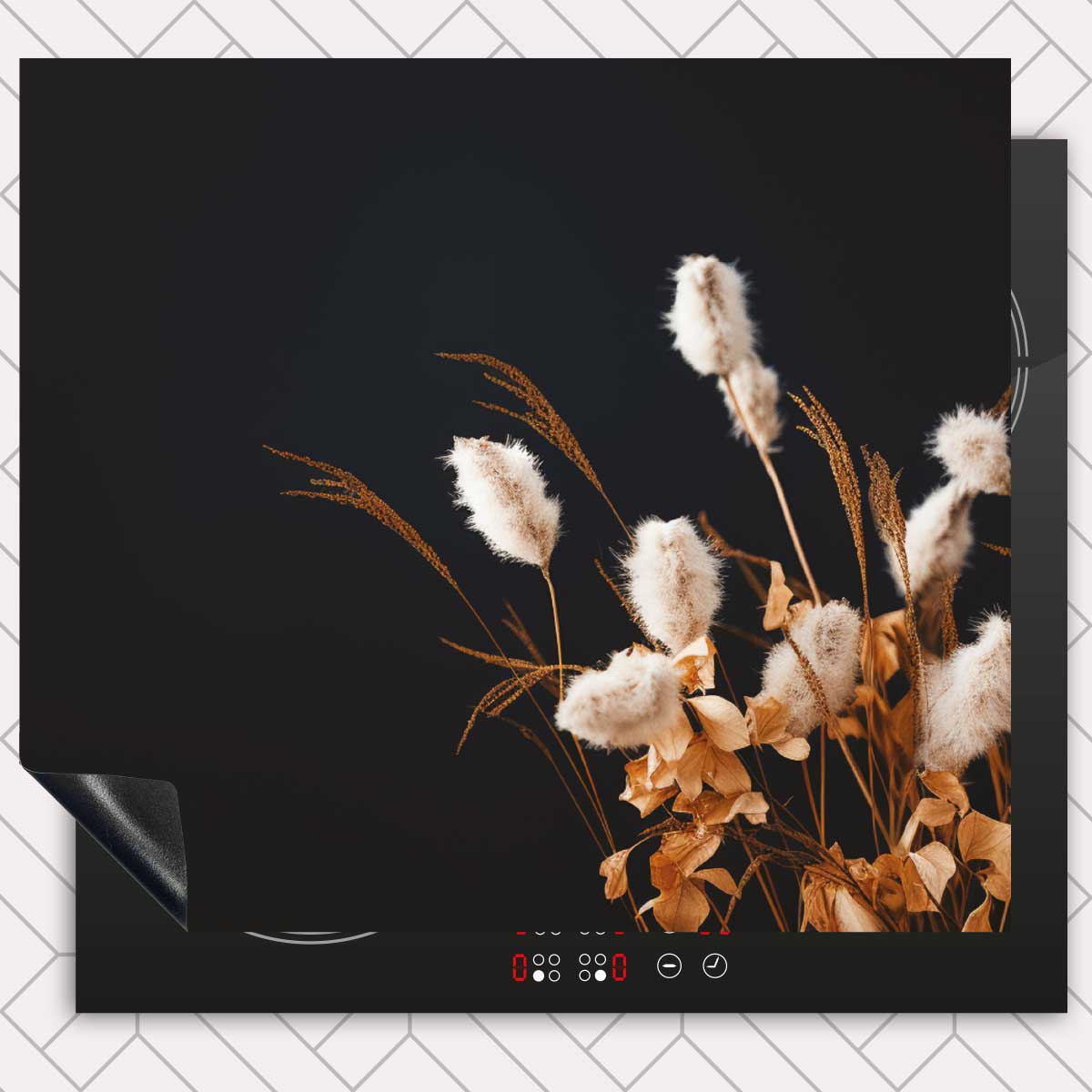 Inductie beschermer - Droogbloemen Warm Veld