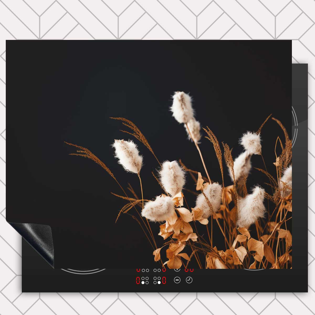Inductie beschermer - Droogbloemen Warm Veld