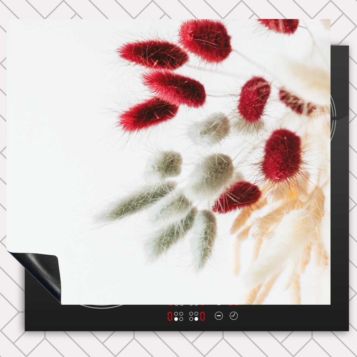 Inductie beschermer - Droogbloemen Boho Style