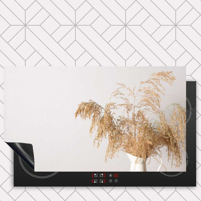 Inductie beschermer - Droogbloemen Calm Beige