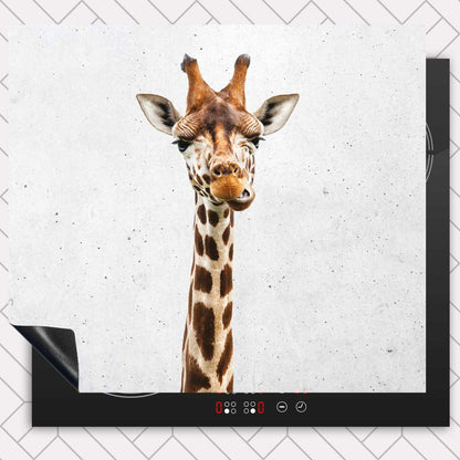 Inductie beschermer - Funny giraf beton