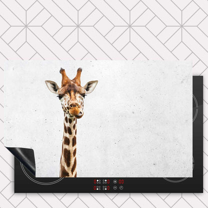 Inductie beschermer - Funny giraf beton