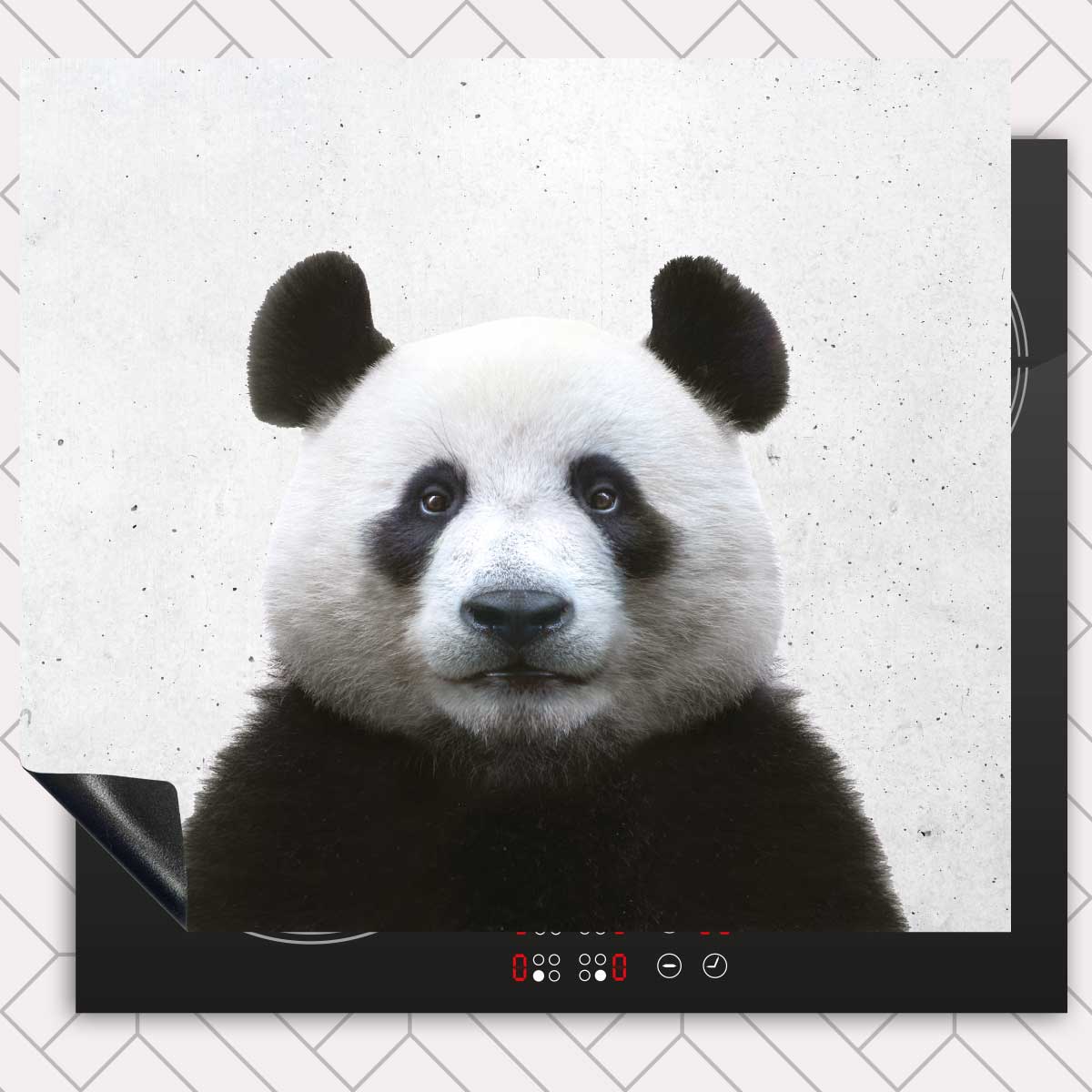 Inductie beschermer - Funny panda beton