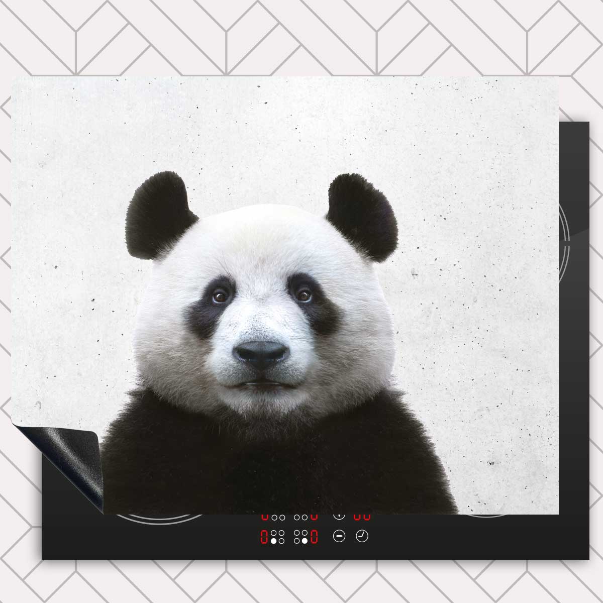 Inductie beschermer - Funny panda beton