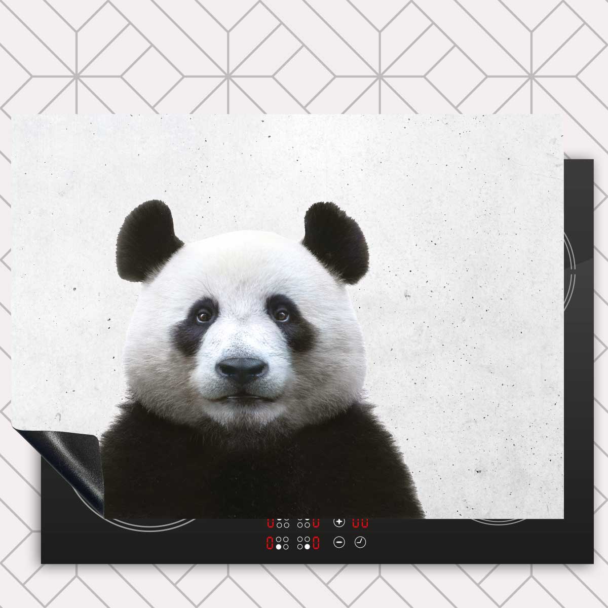 Inductie beschermer - Funny panda beton