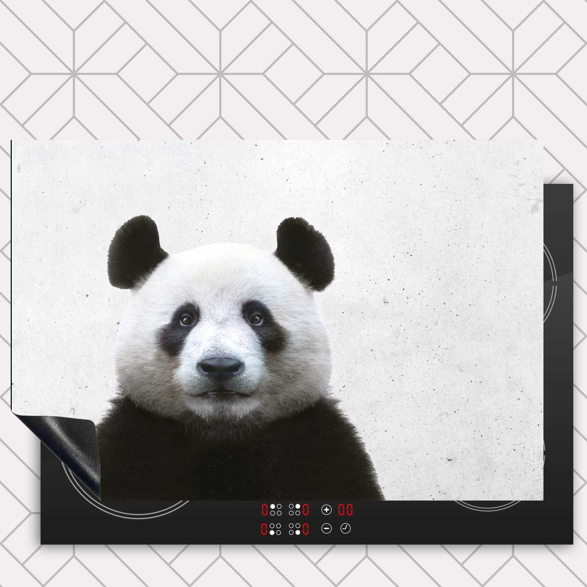 Inductie beschermer - Funny panda beton