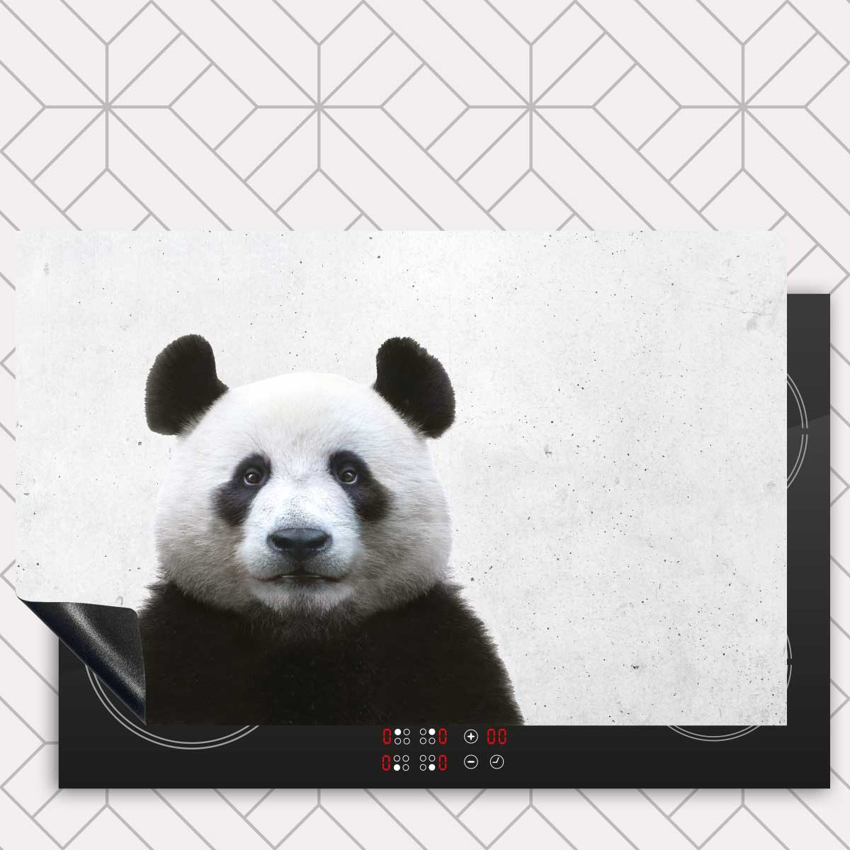 Inductie beschermer - Funny panda beton