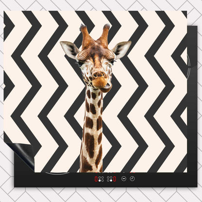 Inductie beschermer - Funny giraf zigzag