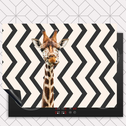 Inductie beschermer - Funny giraf zigzag