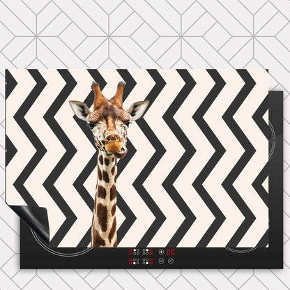 Inductie beschermer - Funny giraf zigzag
