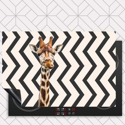Inductie beschermer - Funny giraf zigzag