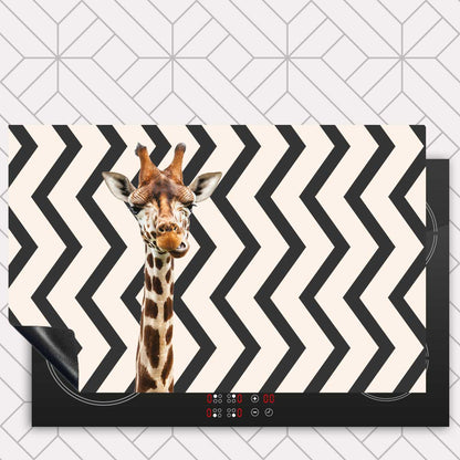 Inductie beschermer - Funny giraf zigzag