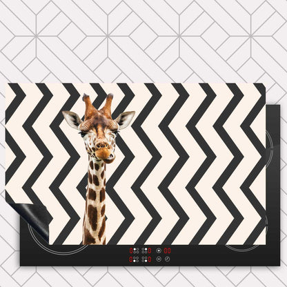 Inductie beschermer - Funny giraf zigzag