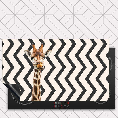 Inductie beschermer - Funny giraf zigzag