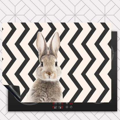 Inductie beschermer - Funny konijn zigzag