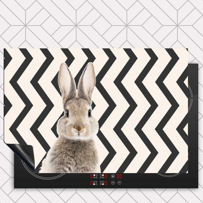 Inductie beschermer - Funny konijn zigzag