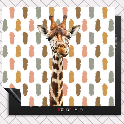 Inductie beschermer - Funny giraf vlekken